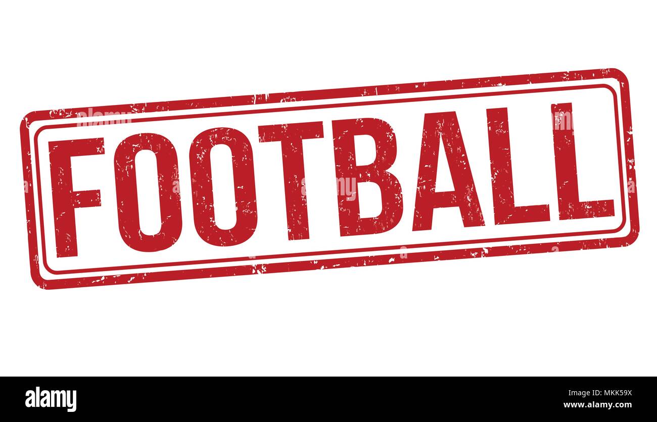 Football grunge rubber stamp on white background, vector illustration