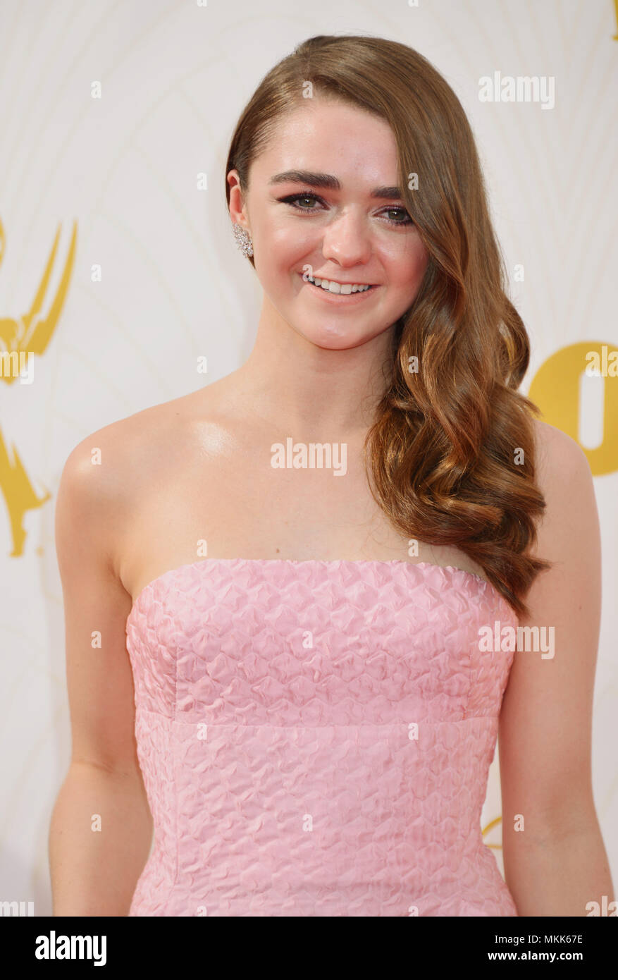 Maisie Williams 172 at The 67th Emmy Awards 2015 at the Microsoft Theatre in Los Angeles. September 20, 2015.Maisie Williams 172  Event in Hollywood Life - California,  Red Carpet Event, Vertical, USA, Film Industry, Celebrities,  Photography, Bestof, Arts Culture and Entertainment, Topix Celebrities fashion / one person, Vertical, Best of, Hollywood Life, Event in Hollywood Life - California,  Red Carpet and backstage, USA, Film Industry, Celebrities,  movie celebrities, TV celebrities, Music celebrities, Photography, Bestof, Arts Culture and Entertainment,  Topix, headshot, vertical, from th Stock Photo