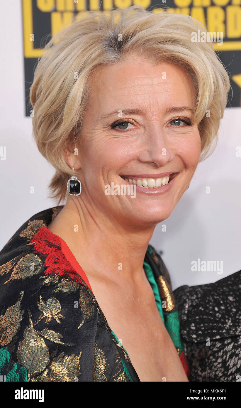 Emma Thompson  at the 19th Critic s Choice Awards 2014 at the Barker Hangar in Santa Monicaa Emma Thompson  Red Carpet Event, Vertical, USA, Film Industry, Celebrities,  Photography, Bestof, Arts Culture and Entertainment, Topix Celebrities fashion /  Vertical, Best of, Event in Hollywood Life - California,  Red Carpet and backstage, USA, Film Industry, Celebrities,  movie celebrities, TV celebrities, Music celebrities, Photography, Bestof, Arts Culture and Entertainment,  Topix, headshot, vertical, one person,, from the year , 2014, inquiry tsuni@Gamma-USA.com Stock Photo