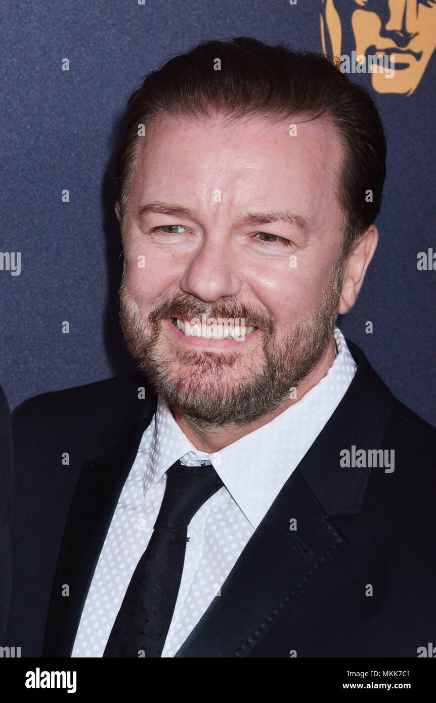 Ricky Gervais at the 2016 AMD British Academy Britannia Awards at the