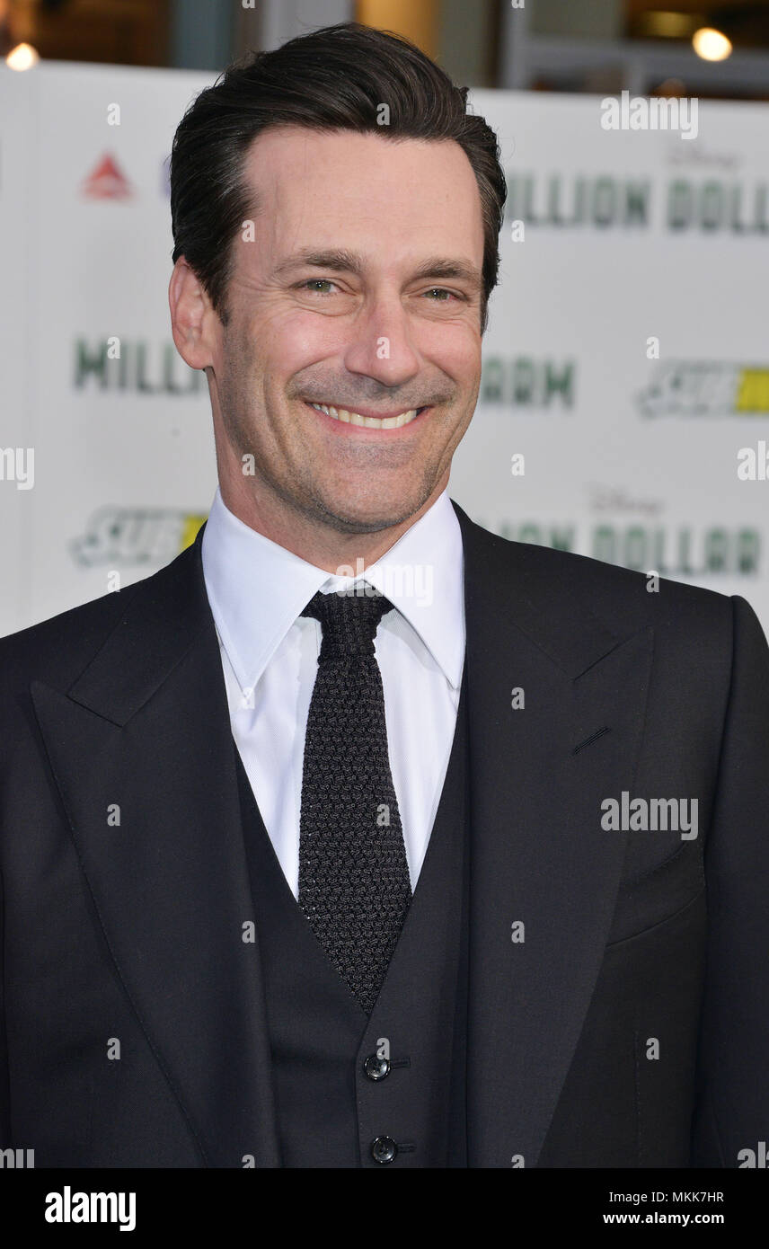 Jon Hamm at the Million Dollar Arm Premiere at the El Capitan Theatre in Los Angeles.a Jon Hamm 004 Red Carpet Event, Vertical, USA, Film Industry, Celebrities,  Photography, Bestof, Arts Culture and Entertainment, Topix Celebrities fashion /  Vertical, Best of, Event in Hollywood Life - California,  Red Carpet and backstage, USA, Film Industry, Celebrities,  movie celebrities, TV celebrities, Music celebrities, Photography, Bestof, Arts Culture and Entertainment,  Topix, headshot, vertical, one person,, from the year , 2014, inquiry tsuni@Gamma-USA.com Stock Photo