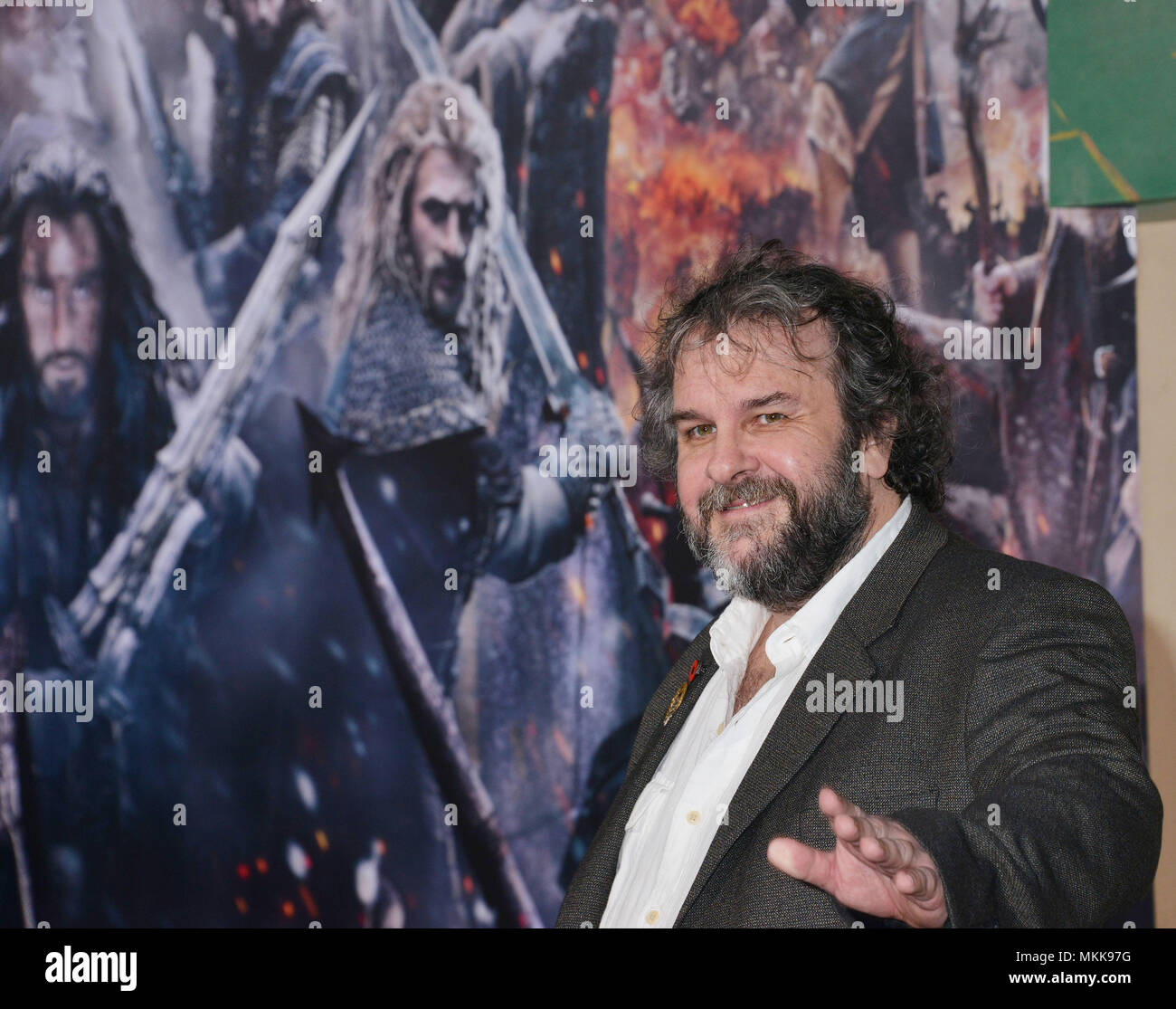 a Peter Jackson - director producer  at the Hobbit Battle of the Five Armies Premiere at the Dolby Theatre in Los Angeles.a Peter Jackson - director producer  Red Carpet Event, Vertical, USA, Film Industry, Celebrities,  Photography, Bestof, Arts Culture and Entertainment, Topix Celebrities fashion /  Vertical, Best of, Event in Hollywood Life - California,  Red Carpet and backstage, USA, Film Industry, Celebrities,  movie celebrities, TV celebrities, Music celebrities, Photography, Bestof, Arts Culture and Entertainment,  Topix, headshot, vertical, one person,, from the year , 2014, inquiry t Stock Photo