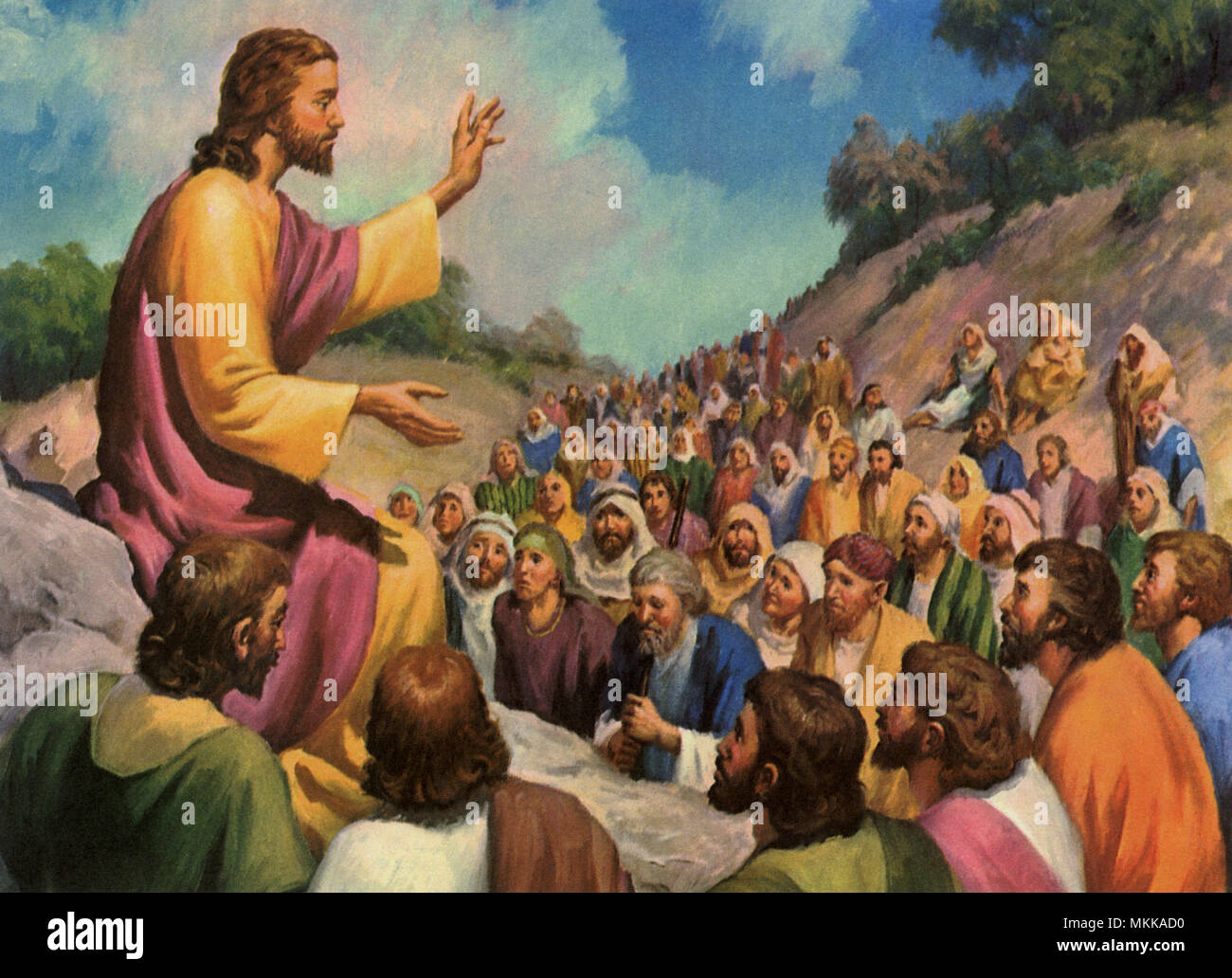 Jesus Preaching Sermon On Mount