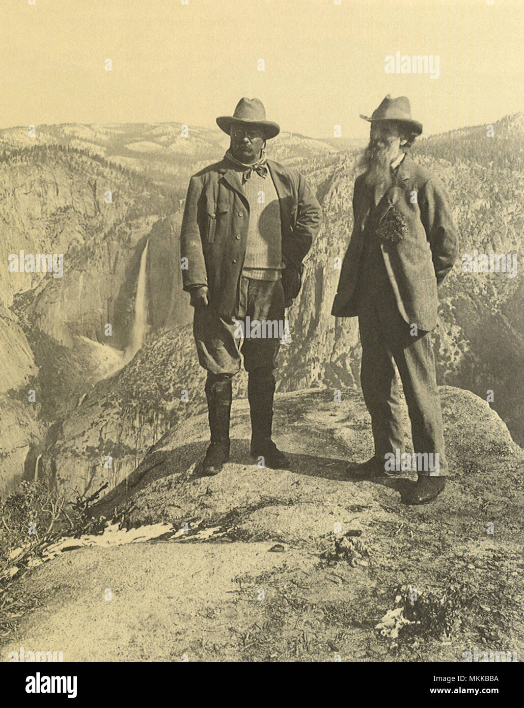 Theodore Roosevelt and John Muir Stock Photo