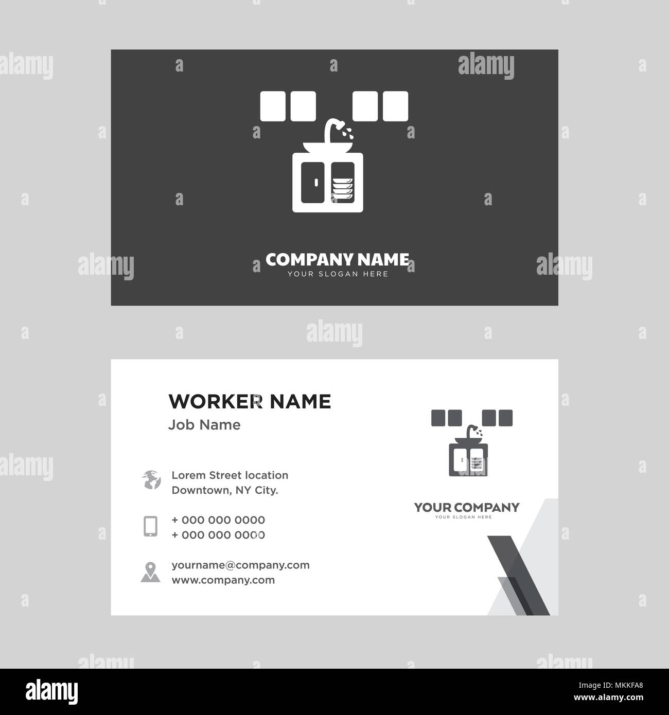 Kitchen Business Card Examples Kitchen business card design template, Visiting for your company ...