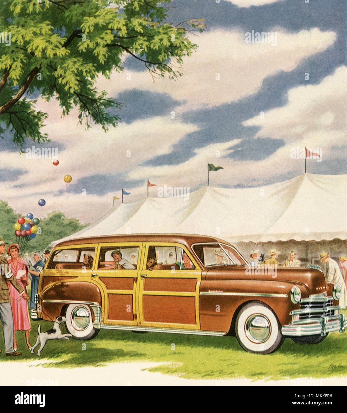 1949 Plymouth Wagon Stock Photo