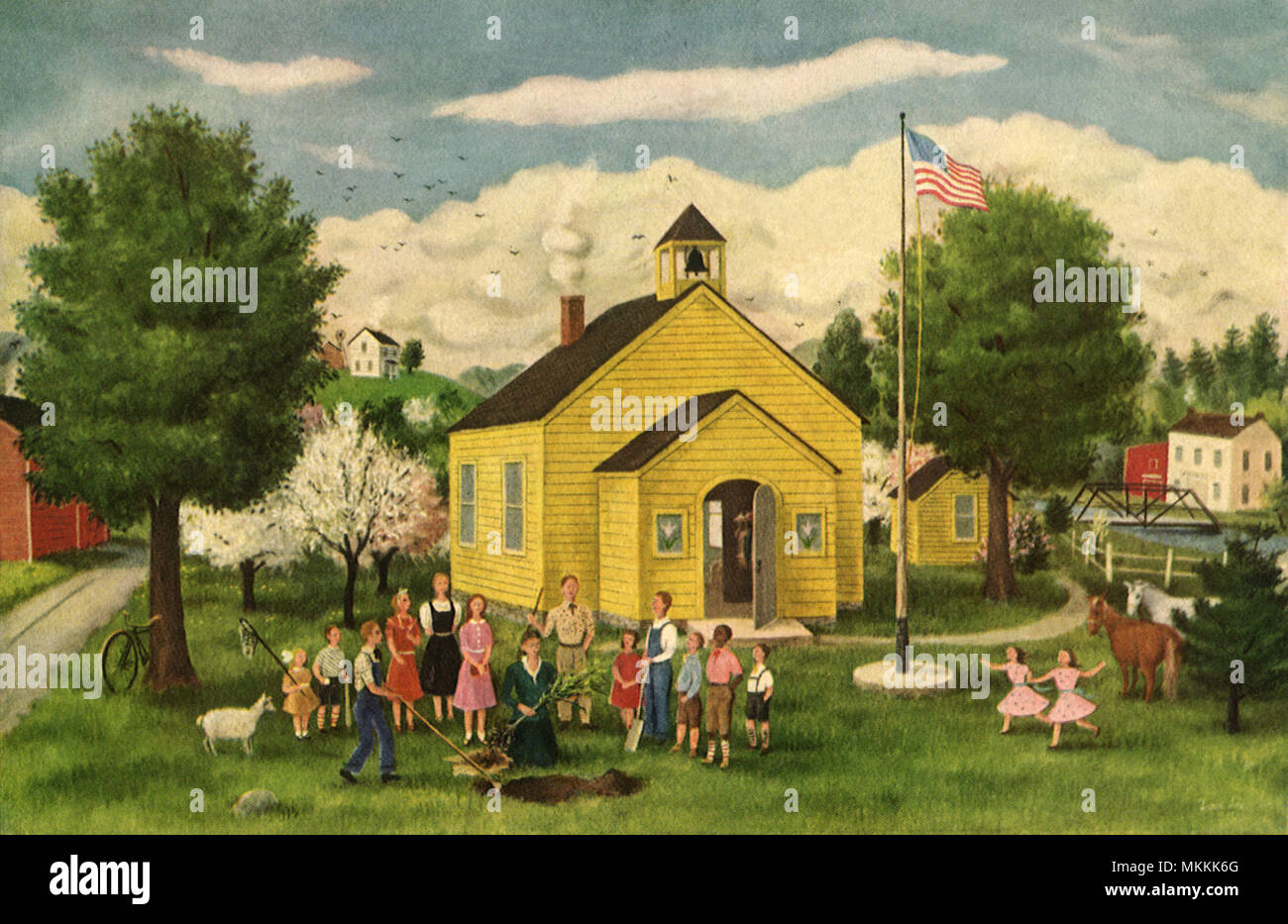 Rural Schoolhouse Stock Photo