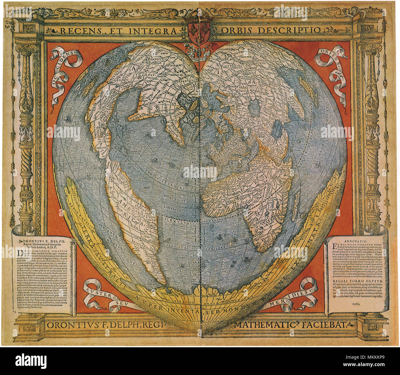 世紀ヨーロッパ Map of 1536 Stock Photo - Alamy