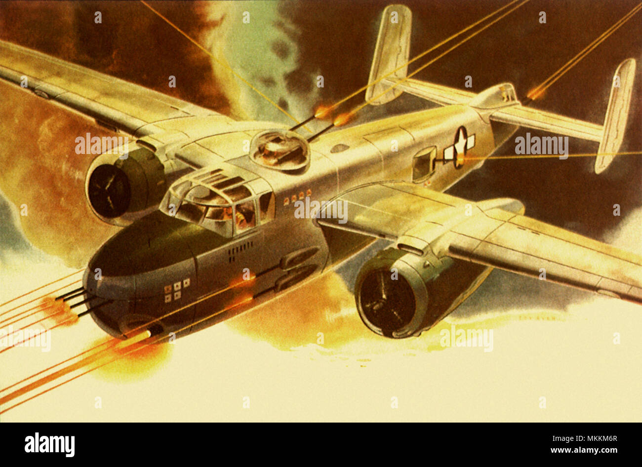 B-25 Mitchell Bomber Stock Photo
