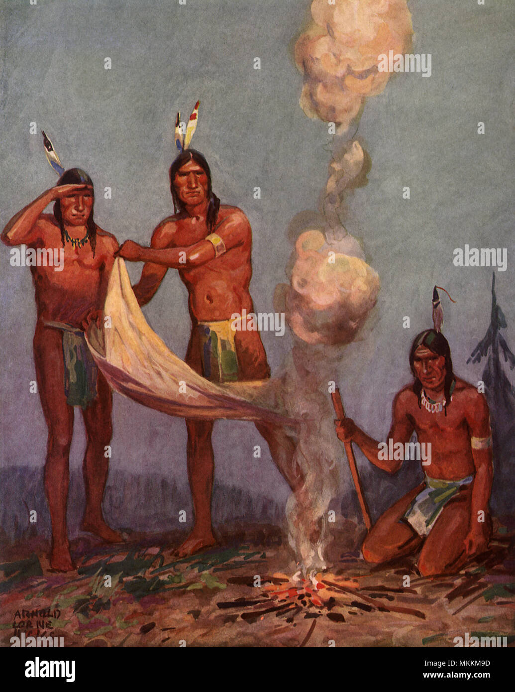 Smoke signals indians hi res stock photography and images Alamy