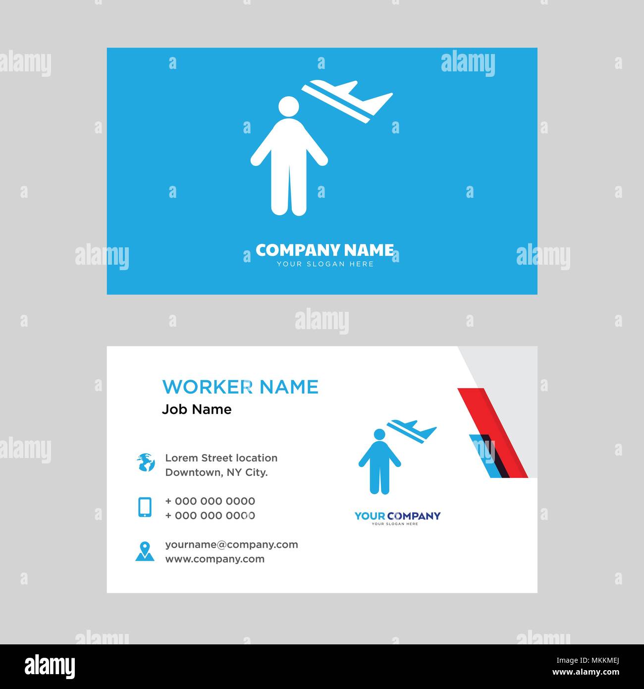 Pilot business card design template, Visiting for your company, Modern
