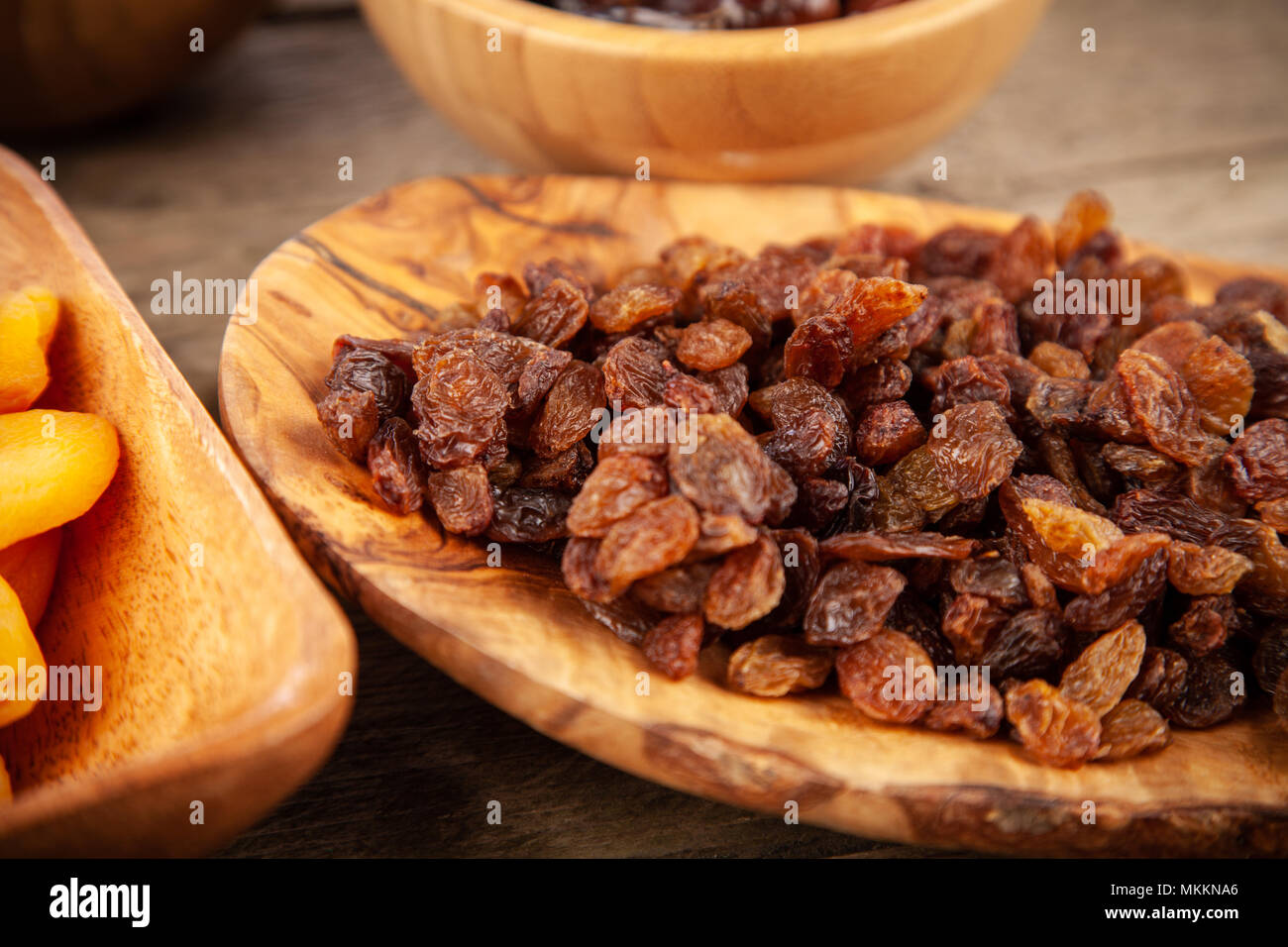 A mix of dried fruit Stock Photo