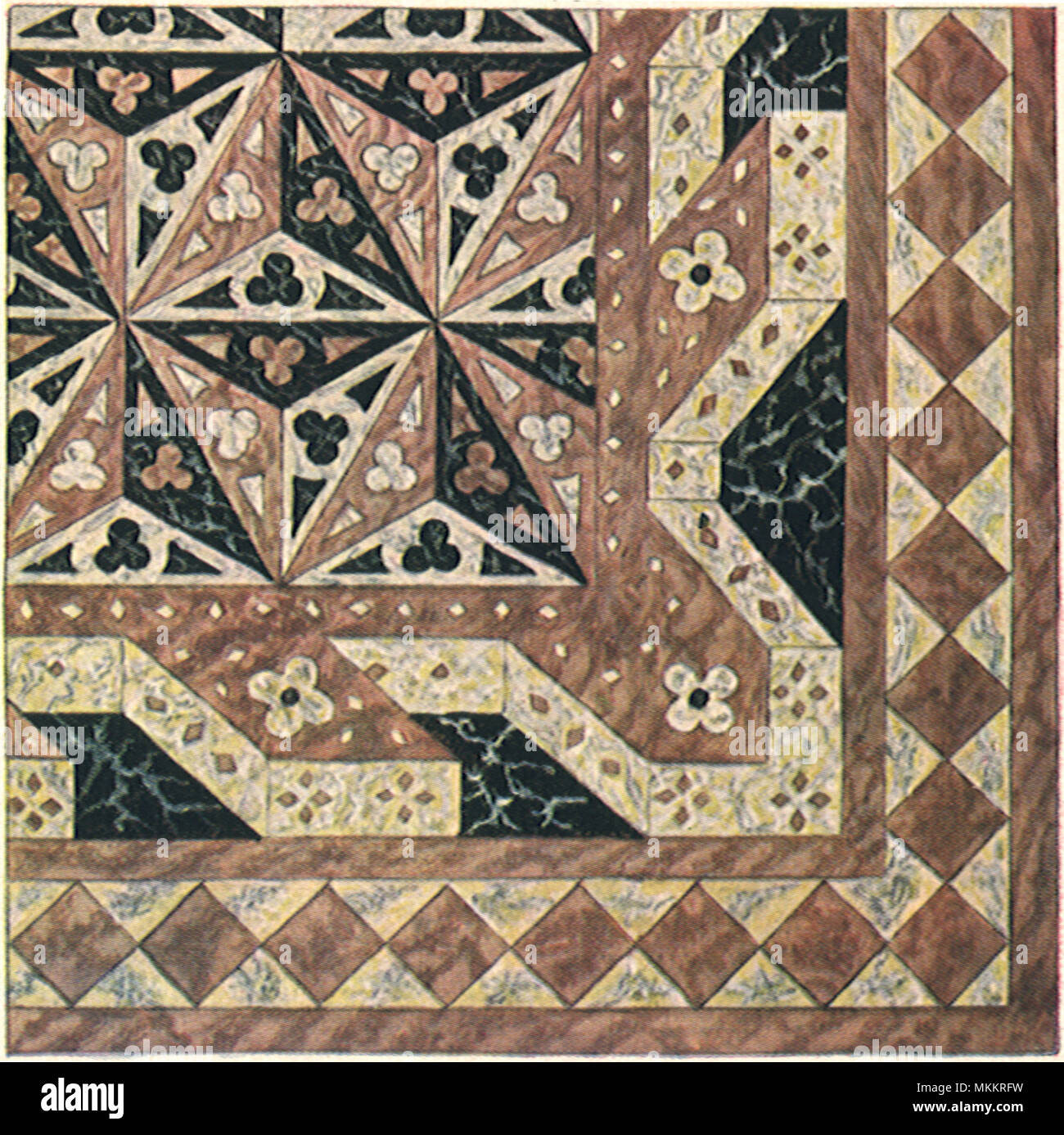 Gothic Mosaic Floor Stock Photo