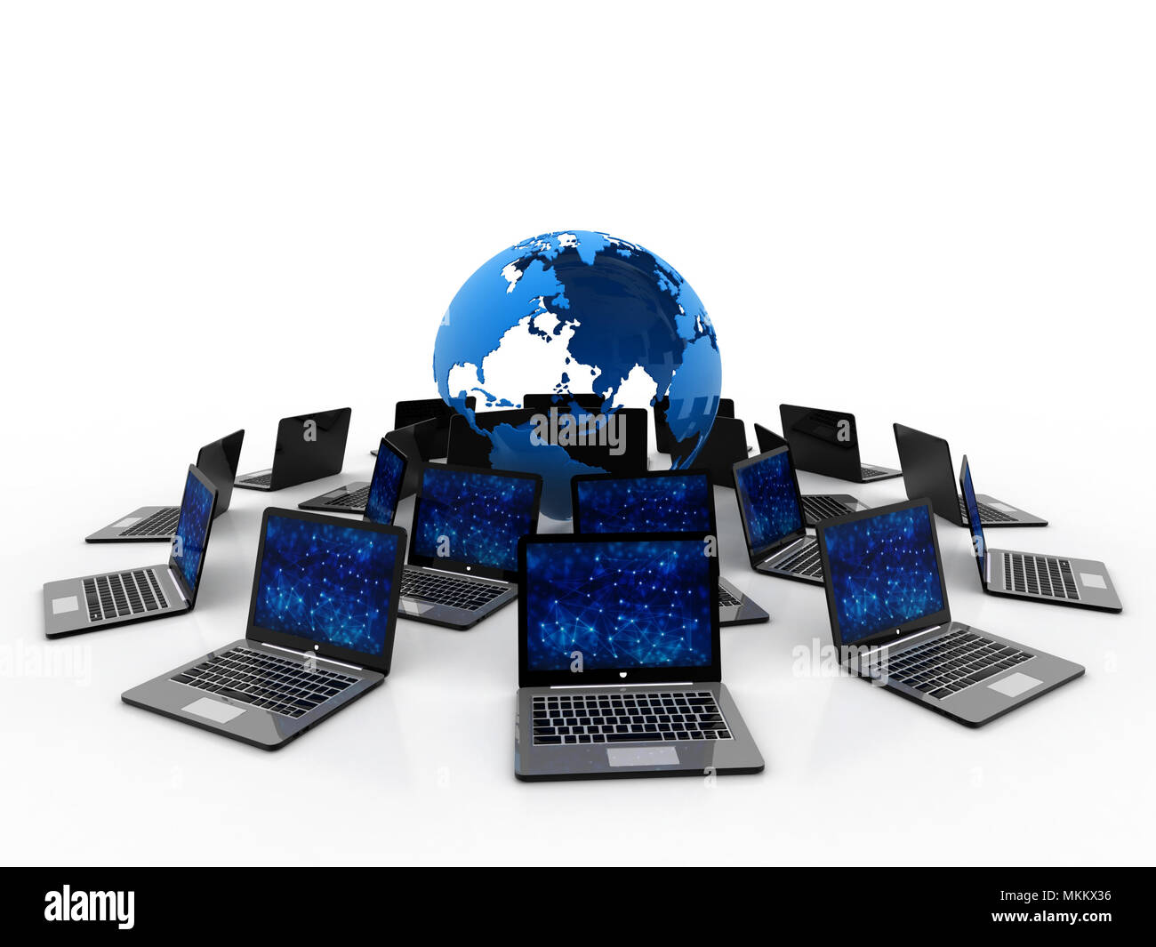 3d rendering Computer network, Global Internet Concept Stock Photo - Alamy