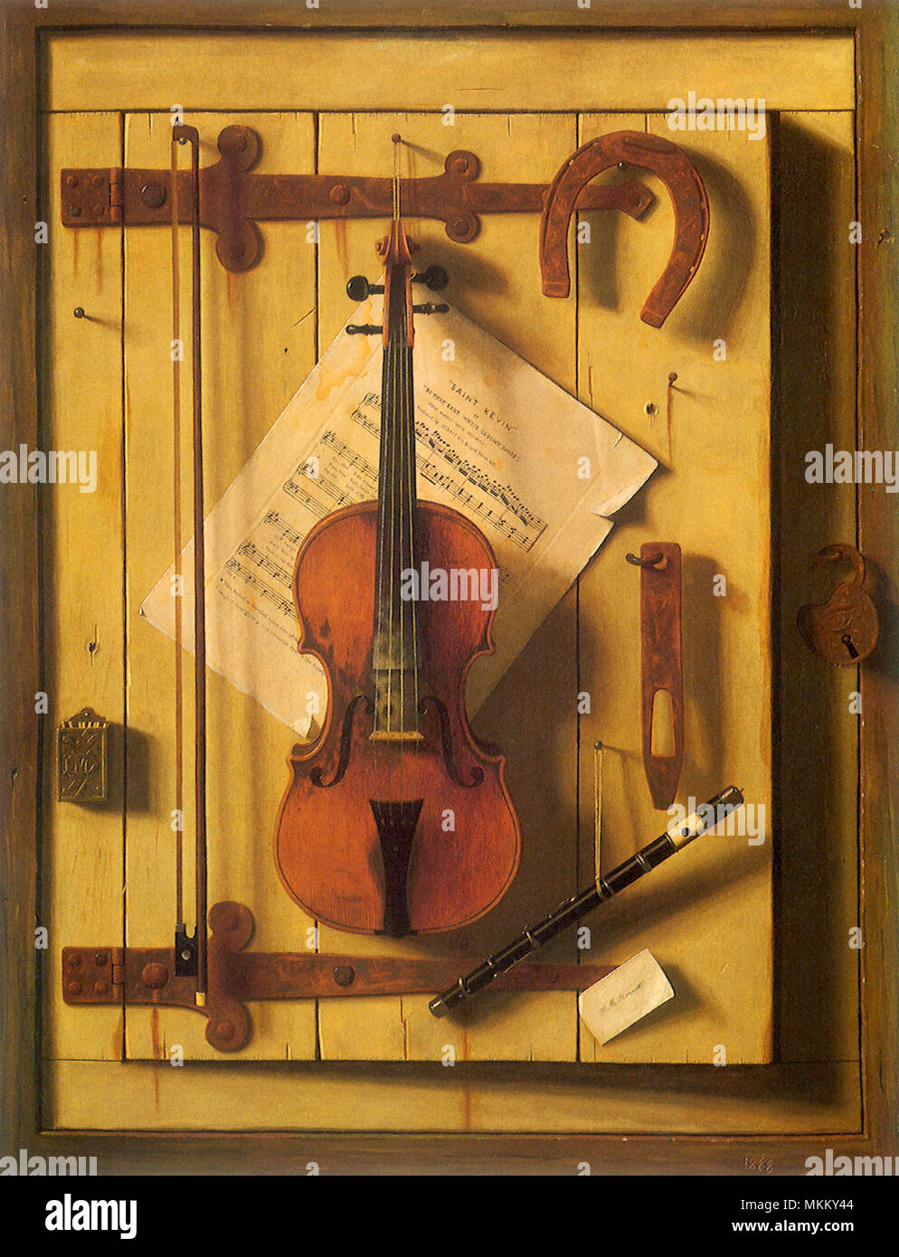 Still LIfe—Violin and Music Stock Photo