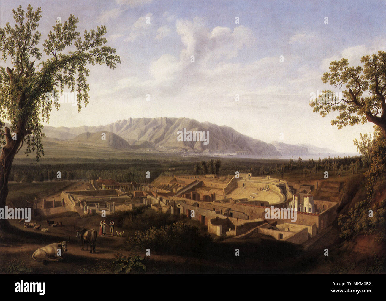 Excavation of Pompeii 1799 Stock Photo