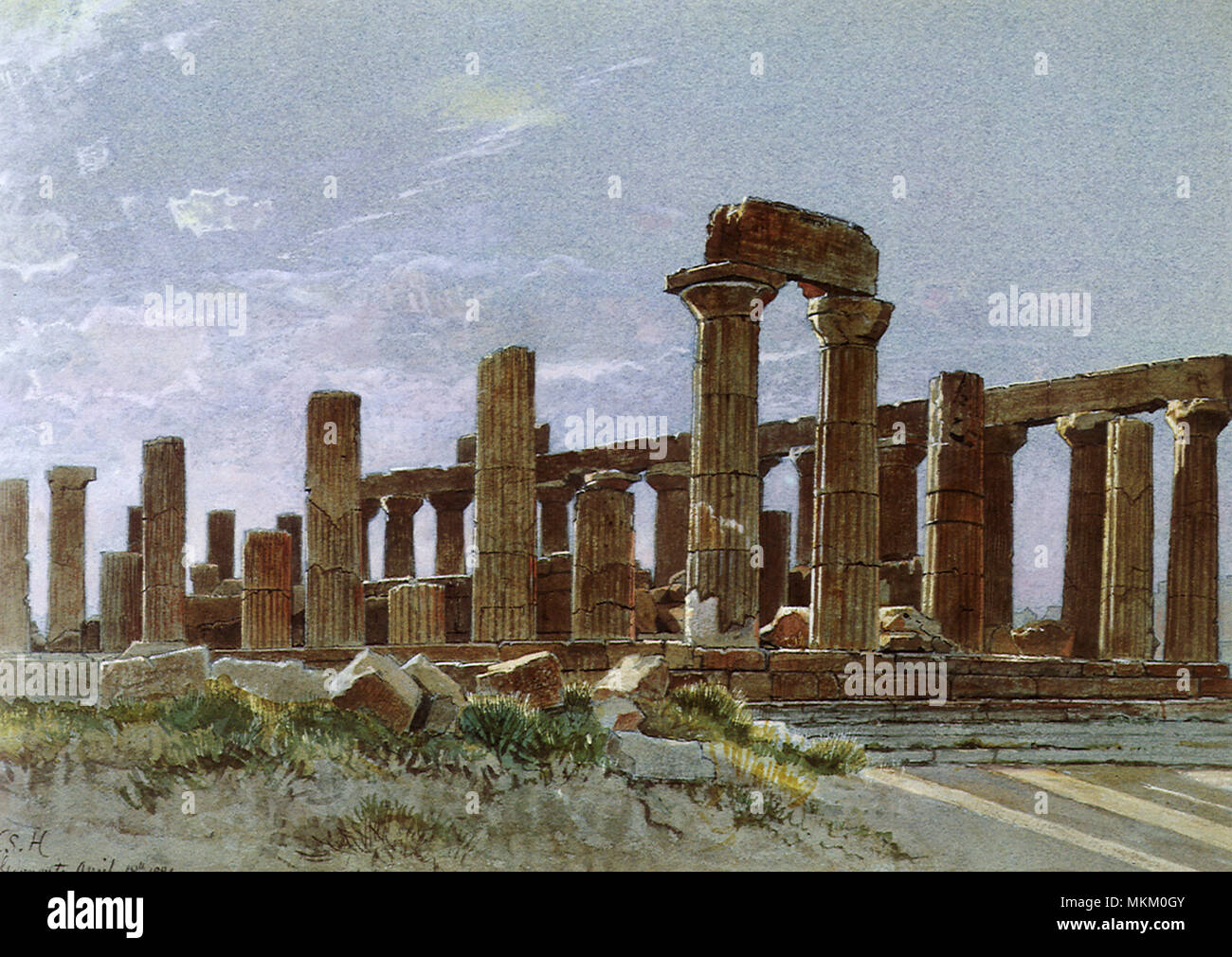 Agrigento (Temple of Juno Lacinia) Stock Photo