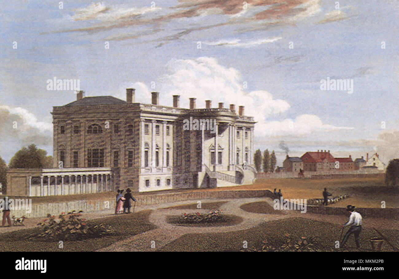 Early White House. Washington, D.C. 1833 Stock Photo