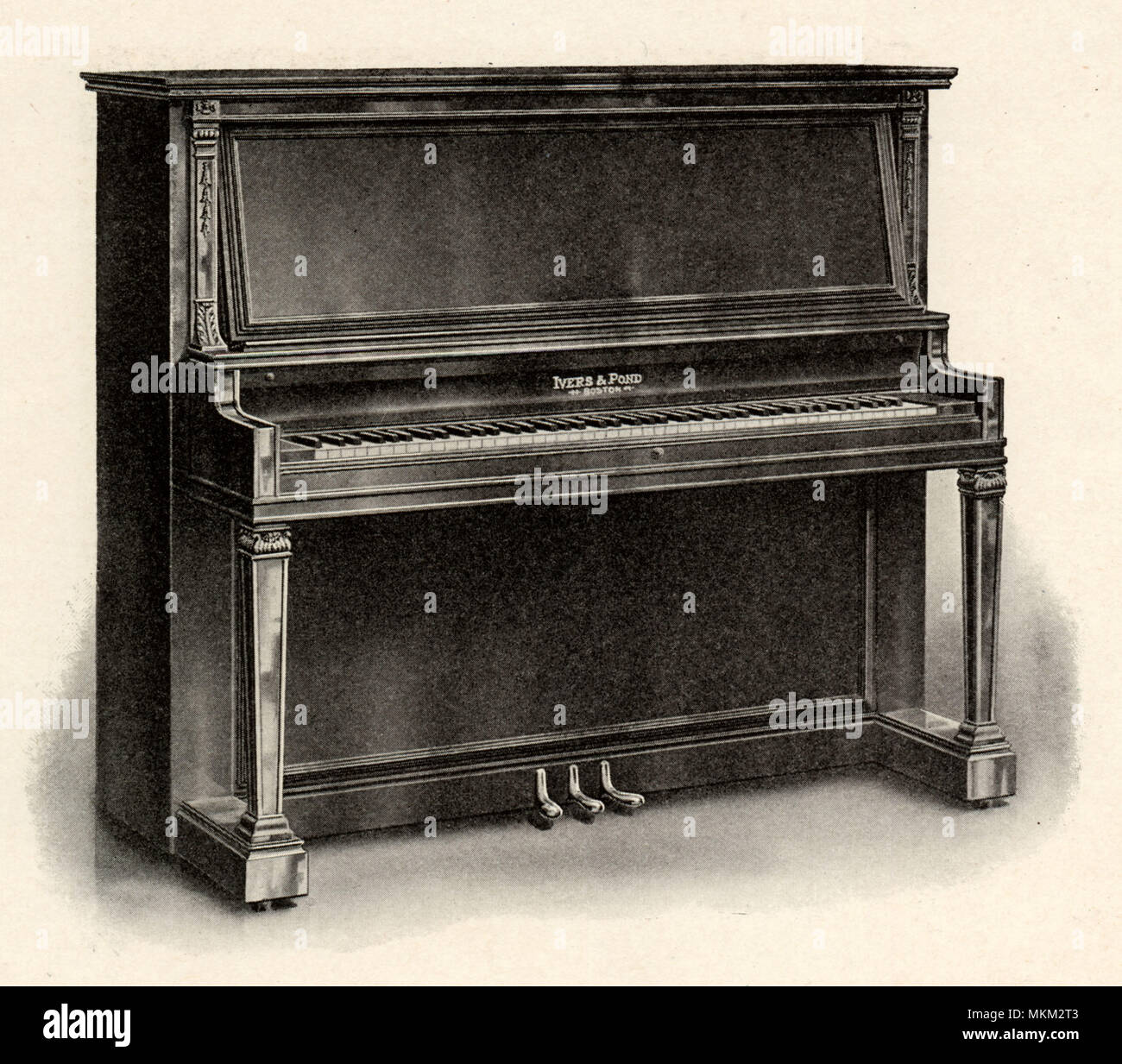 Upright Piano Stock Photo