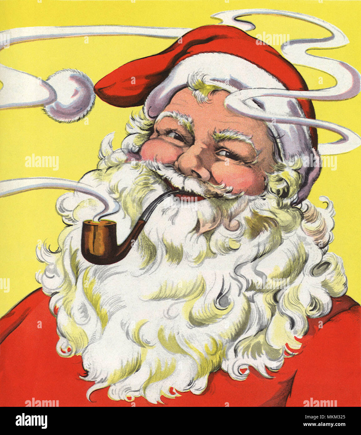 Smoking Santa Stock Photo