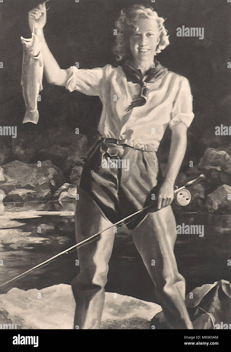 Vintage Woman Fishing Hi res Stock Photography And Images Alamy vintage-woman-fishing-hi-res-stock-photography-and-images-alamy