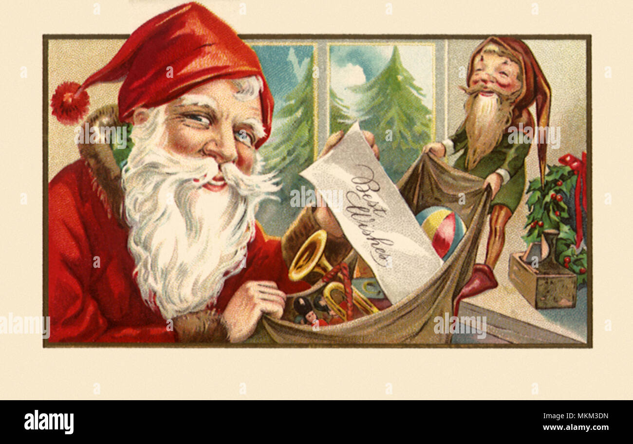 Santa Includes Note Stock Photo