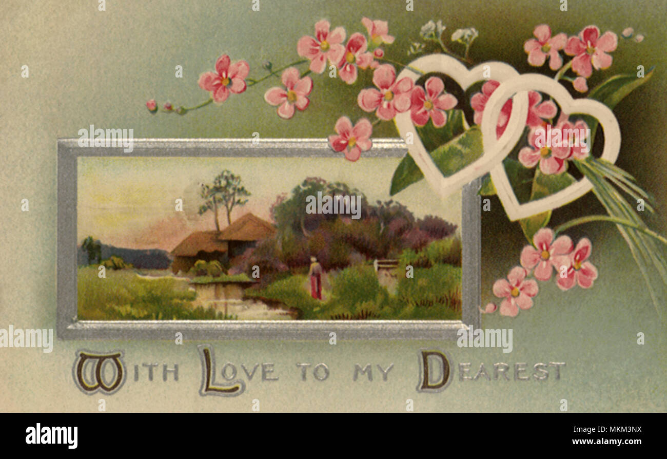 Romantic Country Scene Stock Photo