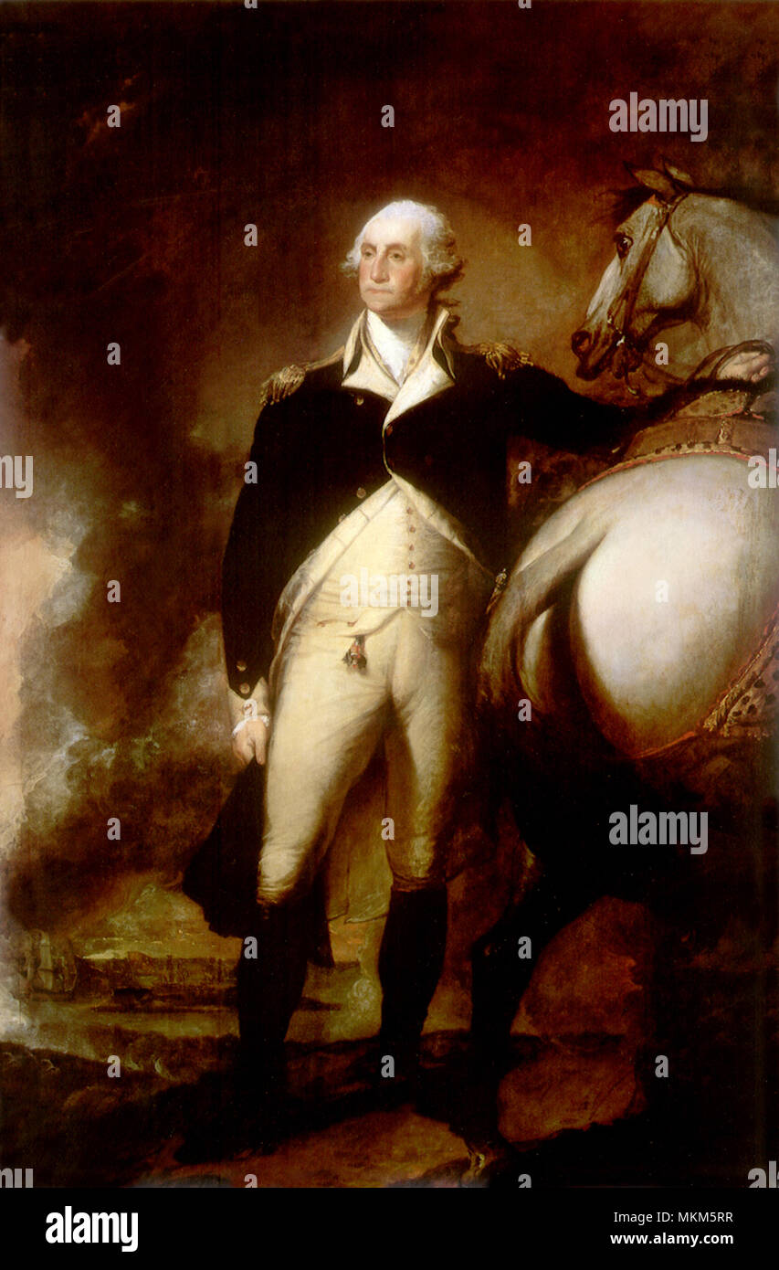 Washington and Horse 1806 Stock Photo