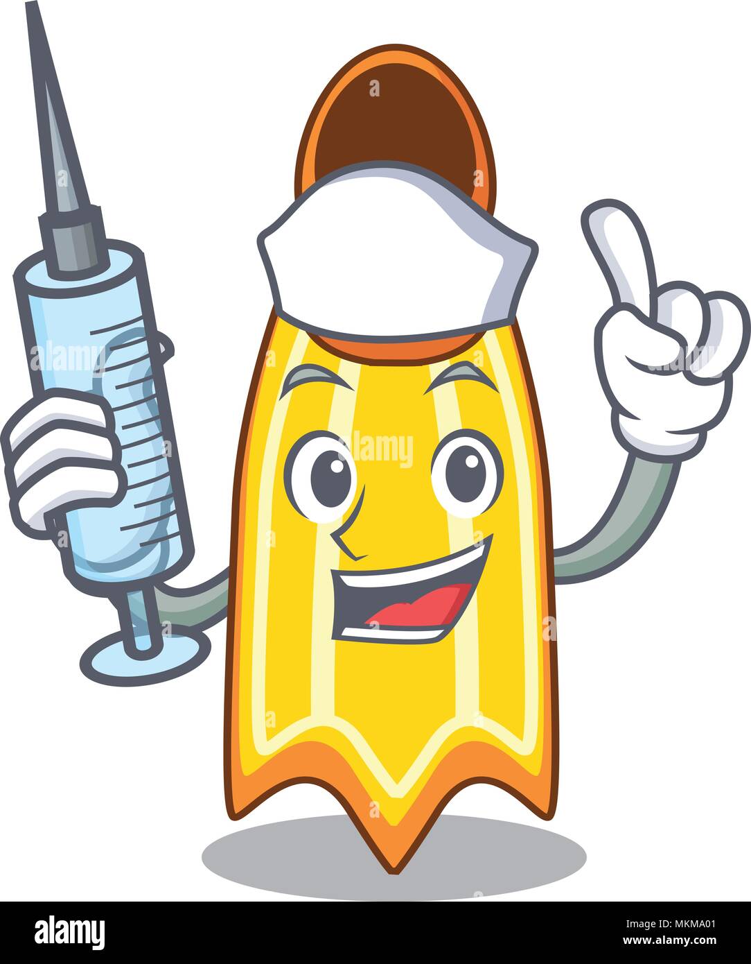 Nurse swim fin character cartoon Stock Vector Image & Art - Alamy