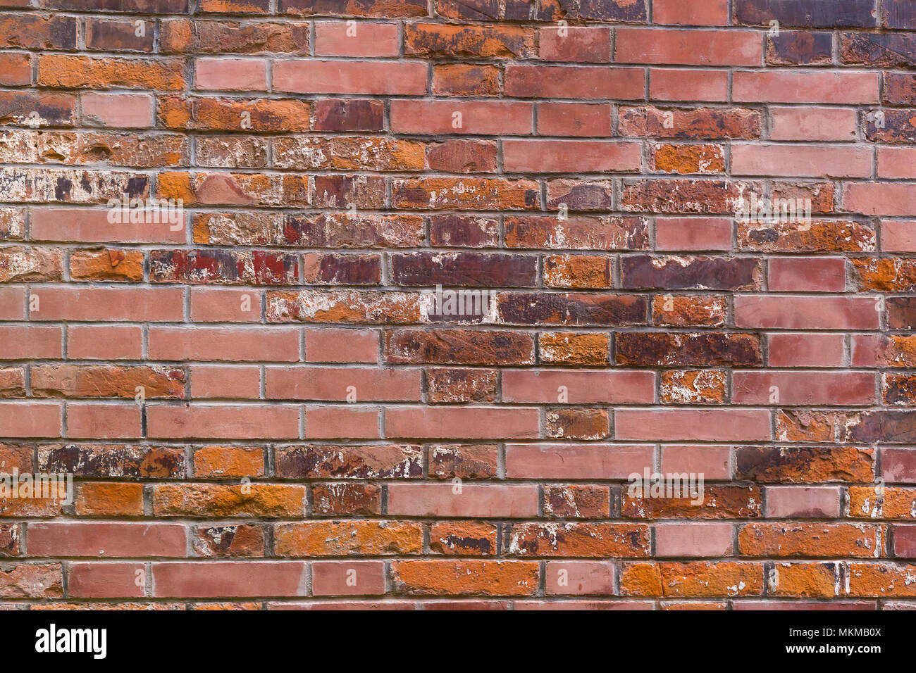 old red brick wall texture background Stock Photo