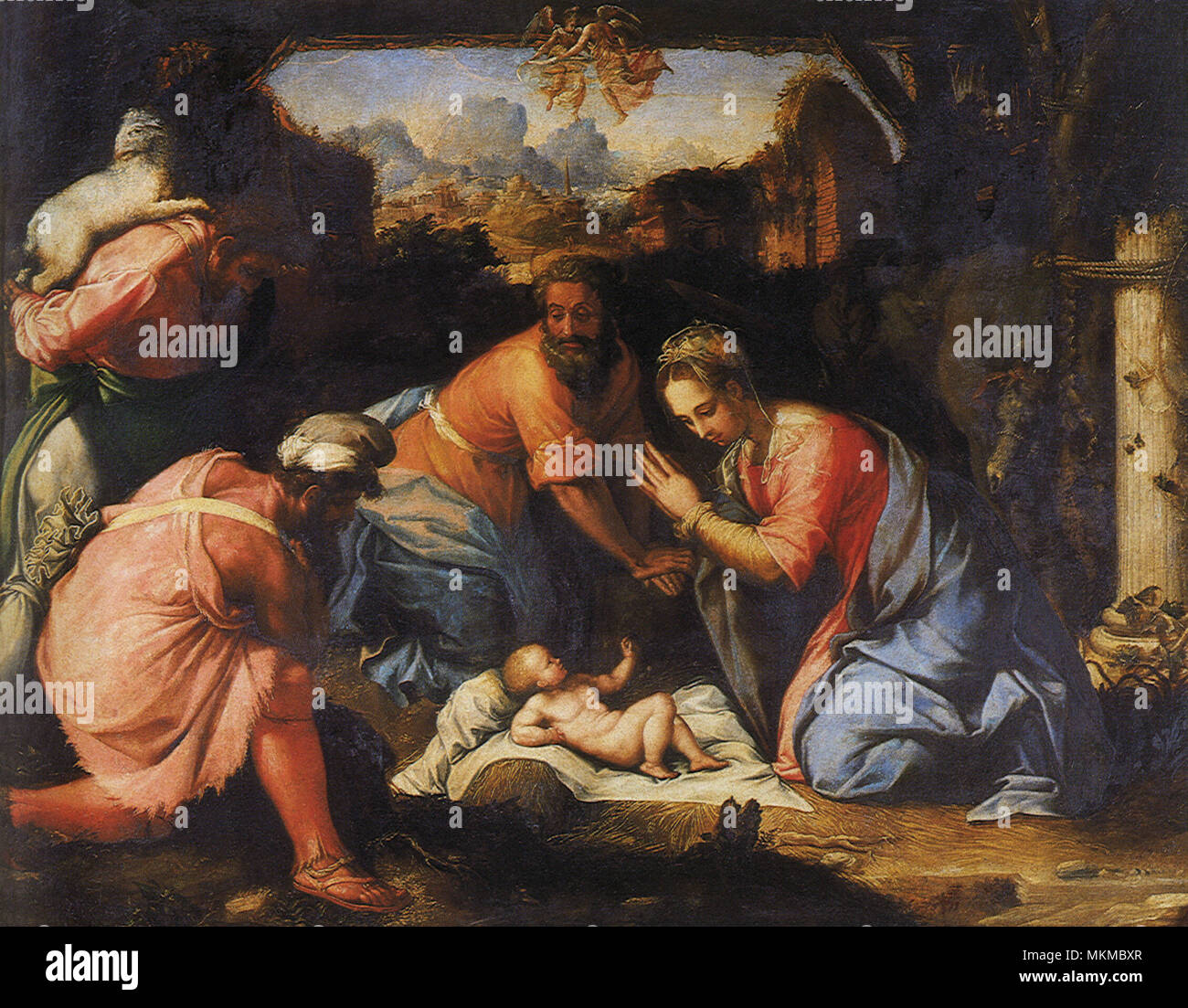 Adoration of the Shepherds Stock Photo - Alamy