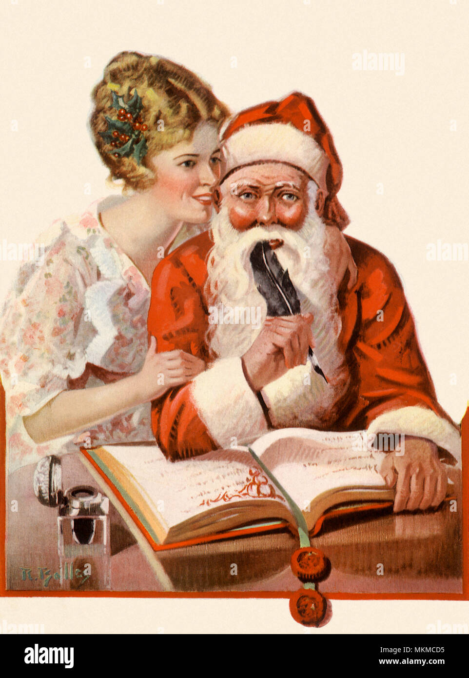 Santa, Mrs. Claus Stock Photo