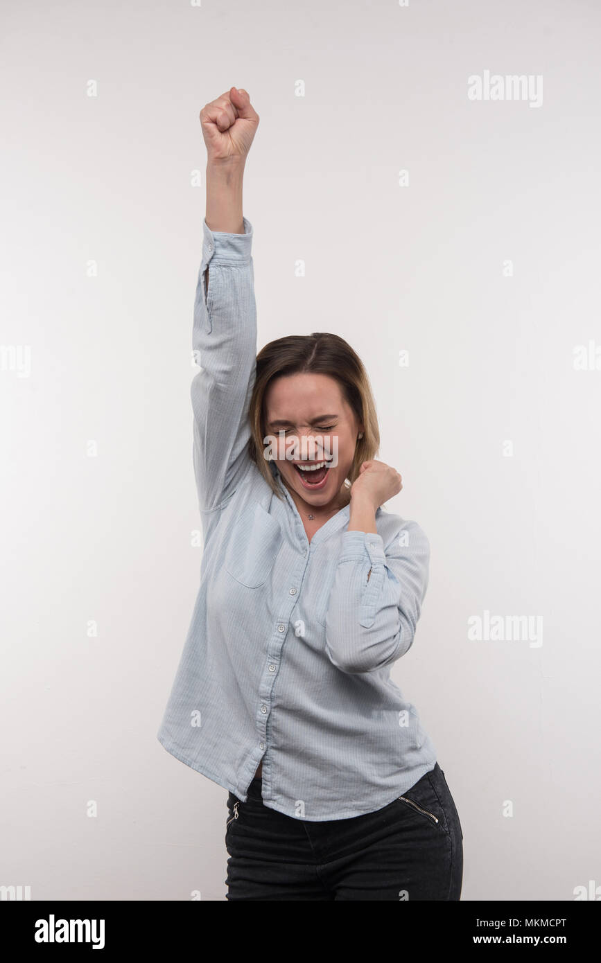 Woman holding her arm hi-res stock photography and images - Alamy