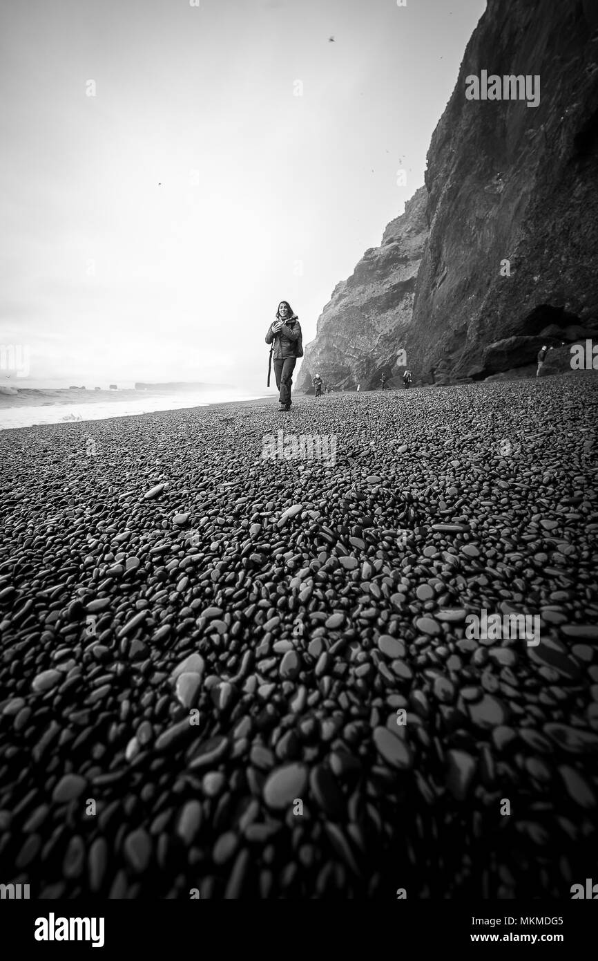 iceland travel (glacier, northern lights, snow, ice, iceberg) Stock Photo