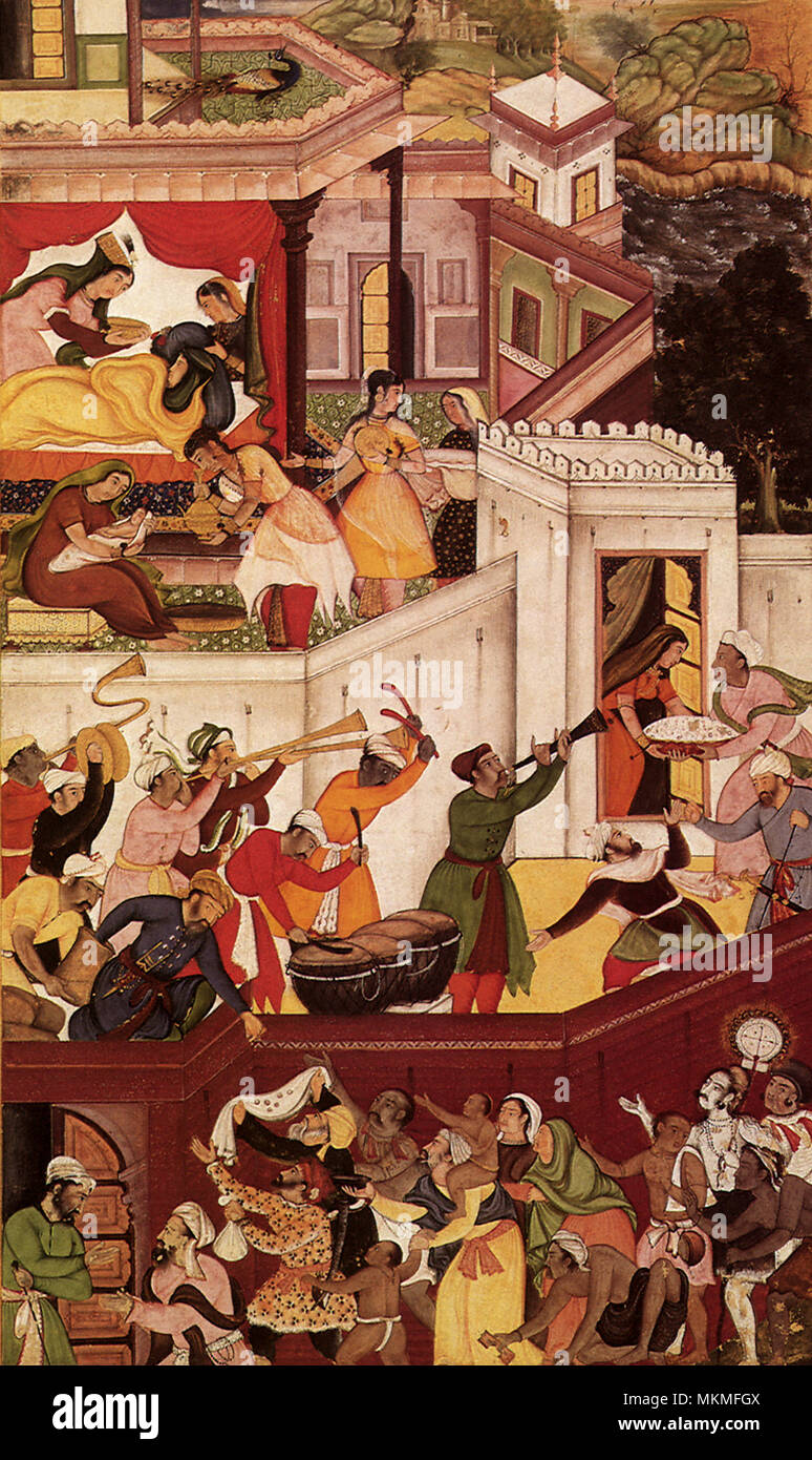 The Birth of Prince Salim 1590 Stock Photo - Alamy