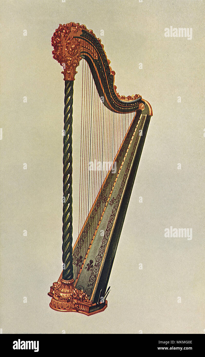 Pedal Harp Stock Photo