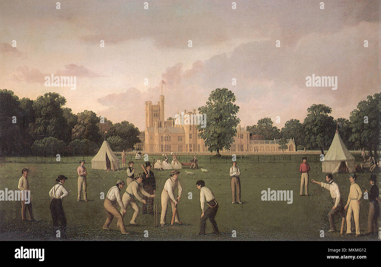 Manor Cricket Match Stock Photo