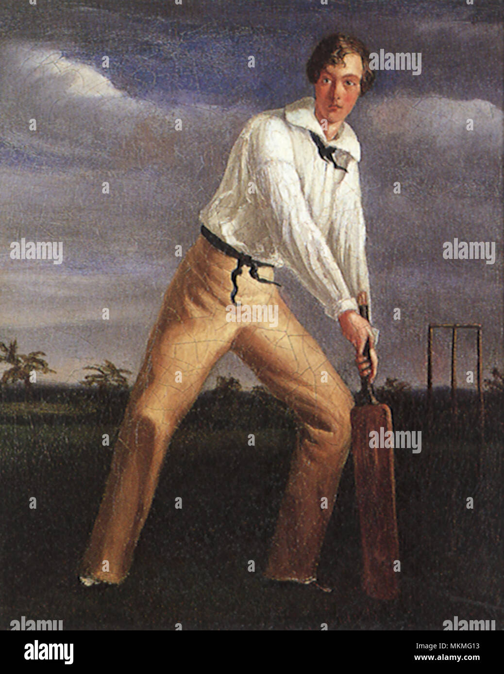 Young Cricketer Stock Photo