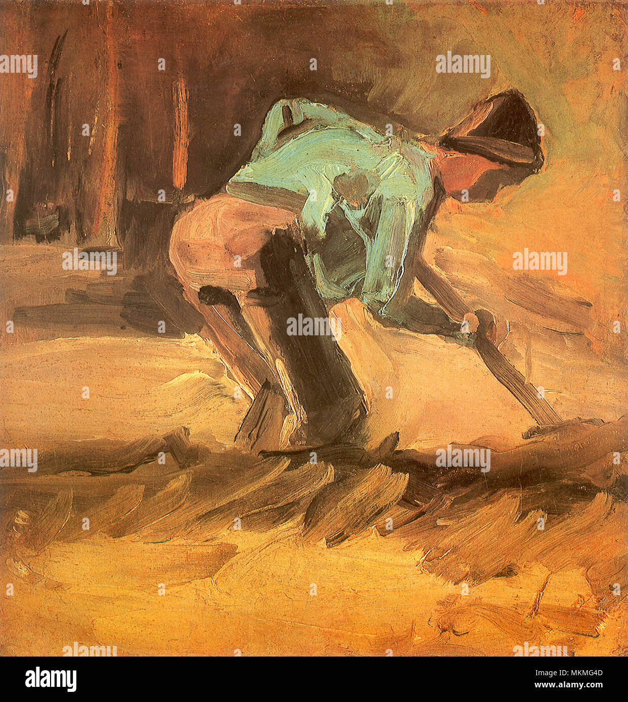 Man Digging Stock Photo