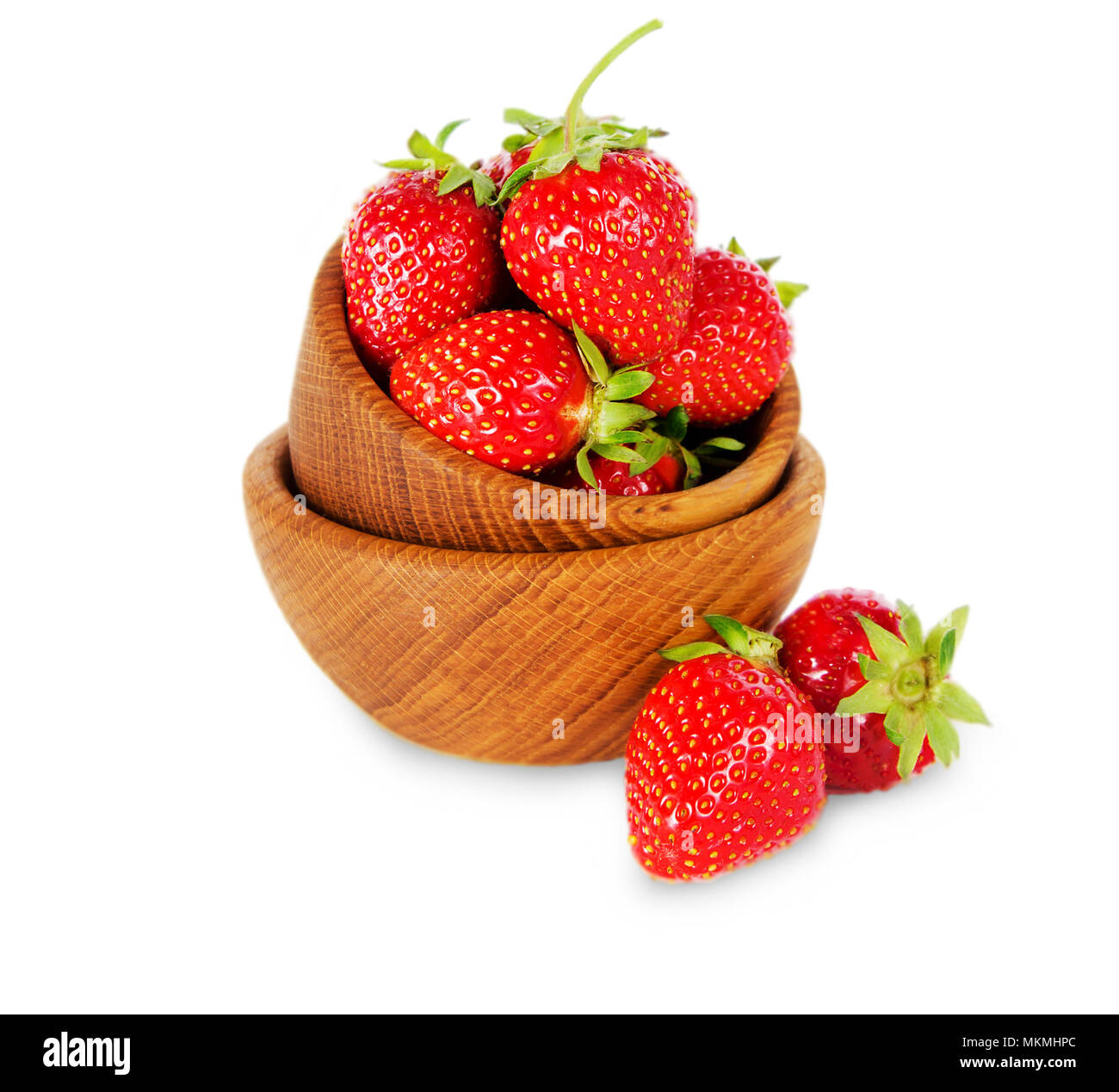 bowl with strawberries isolated on white background Stock Photo - Alamy