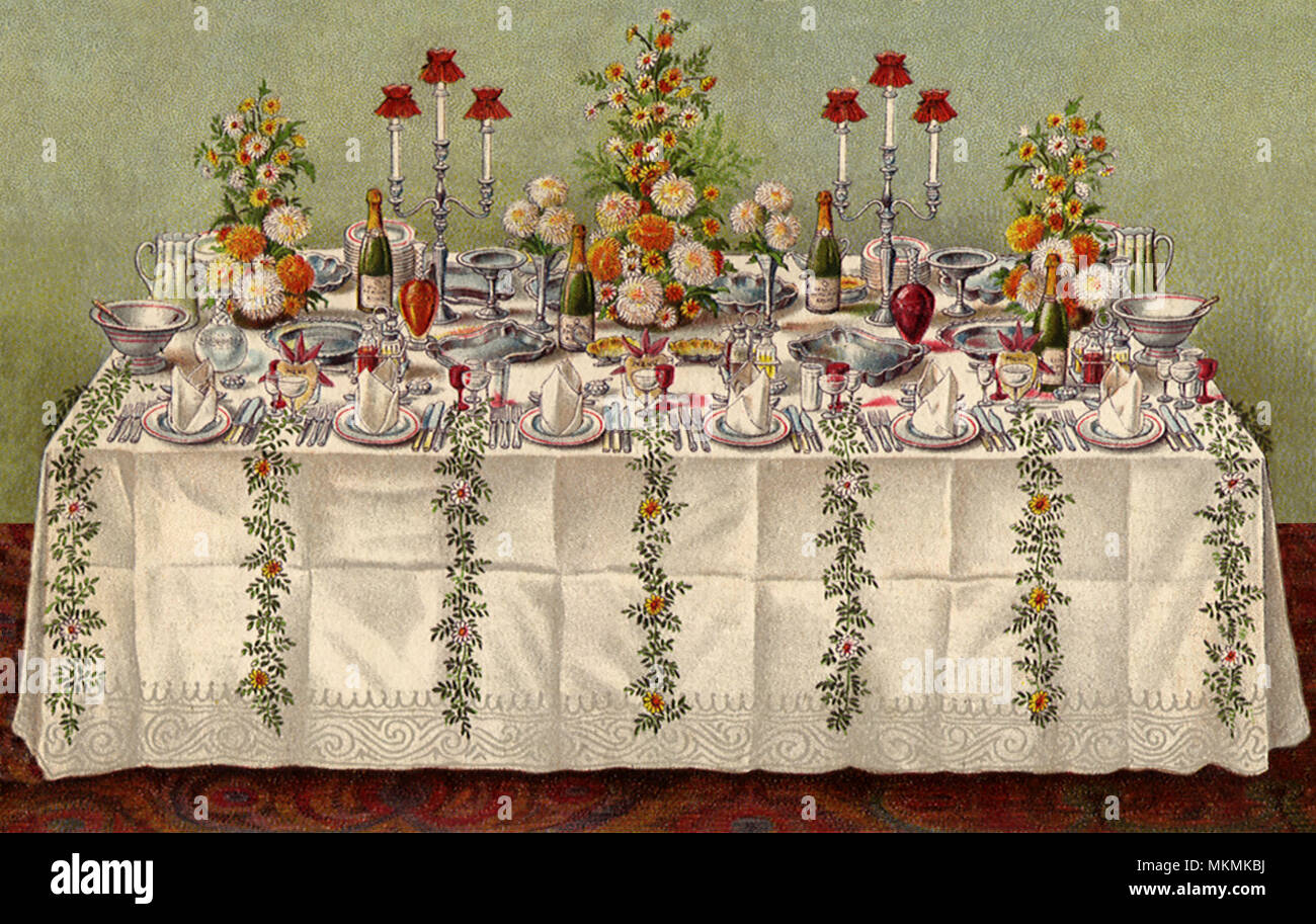 Formal Dining Table Stock Photo - Alamy