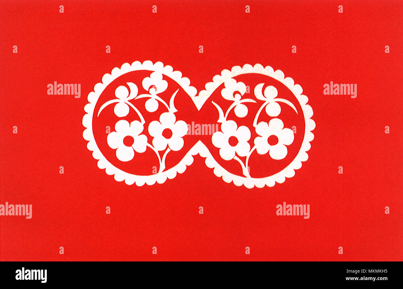 Bordered Plum Blossoms Stock Photo