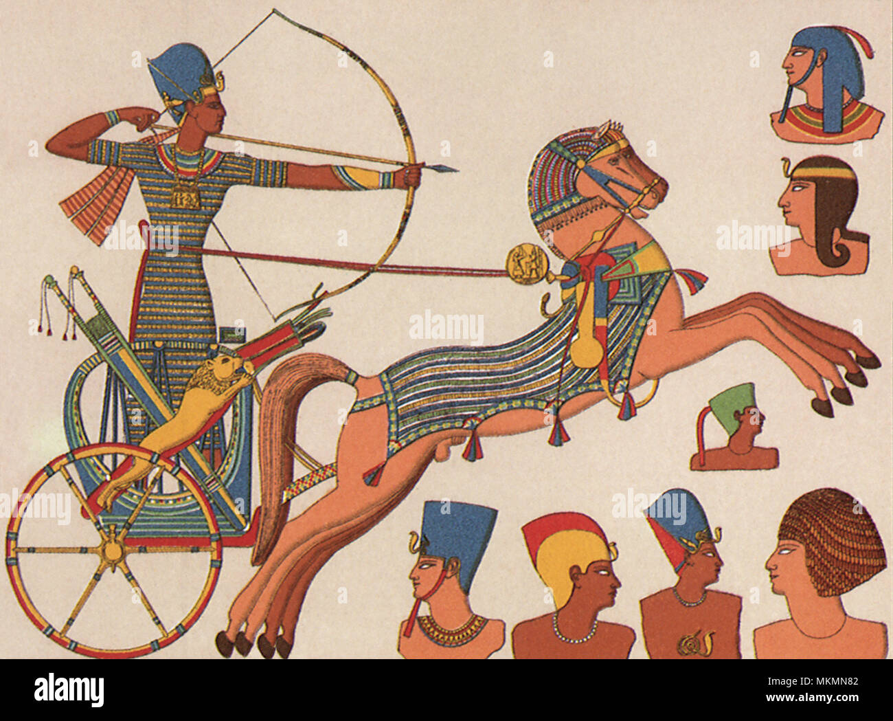 Rameses II in Chariot Stock Photo