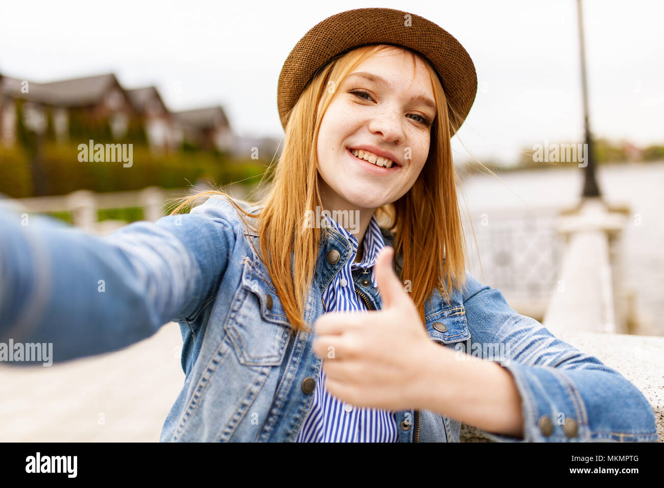 Young red haired girl Stock Photo - Alamy