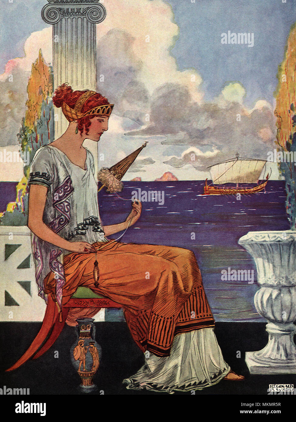Ancient Greek Woman Stock Photo