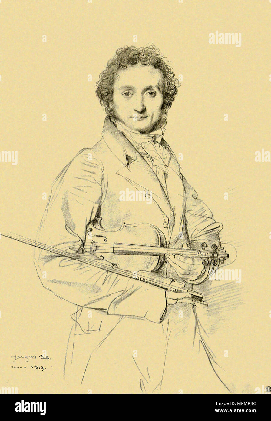 Portrait of Paganini Stock Photo - Alamy