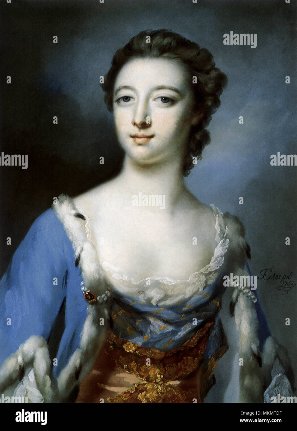 Gunning Portrait 1751 Stock Photo