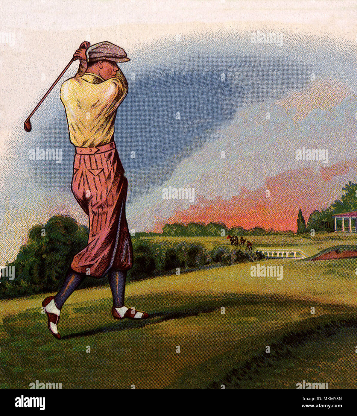 Vintage Golfers Golf Shots Funny Refillable Ring Notebook Binders 90 Sheets College Ruled Journals with Soft Cover for Office 6.9 X 9 Inch