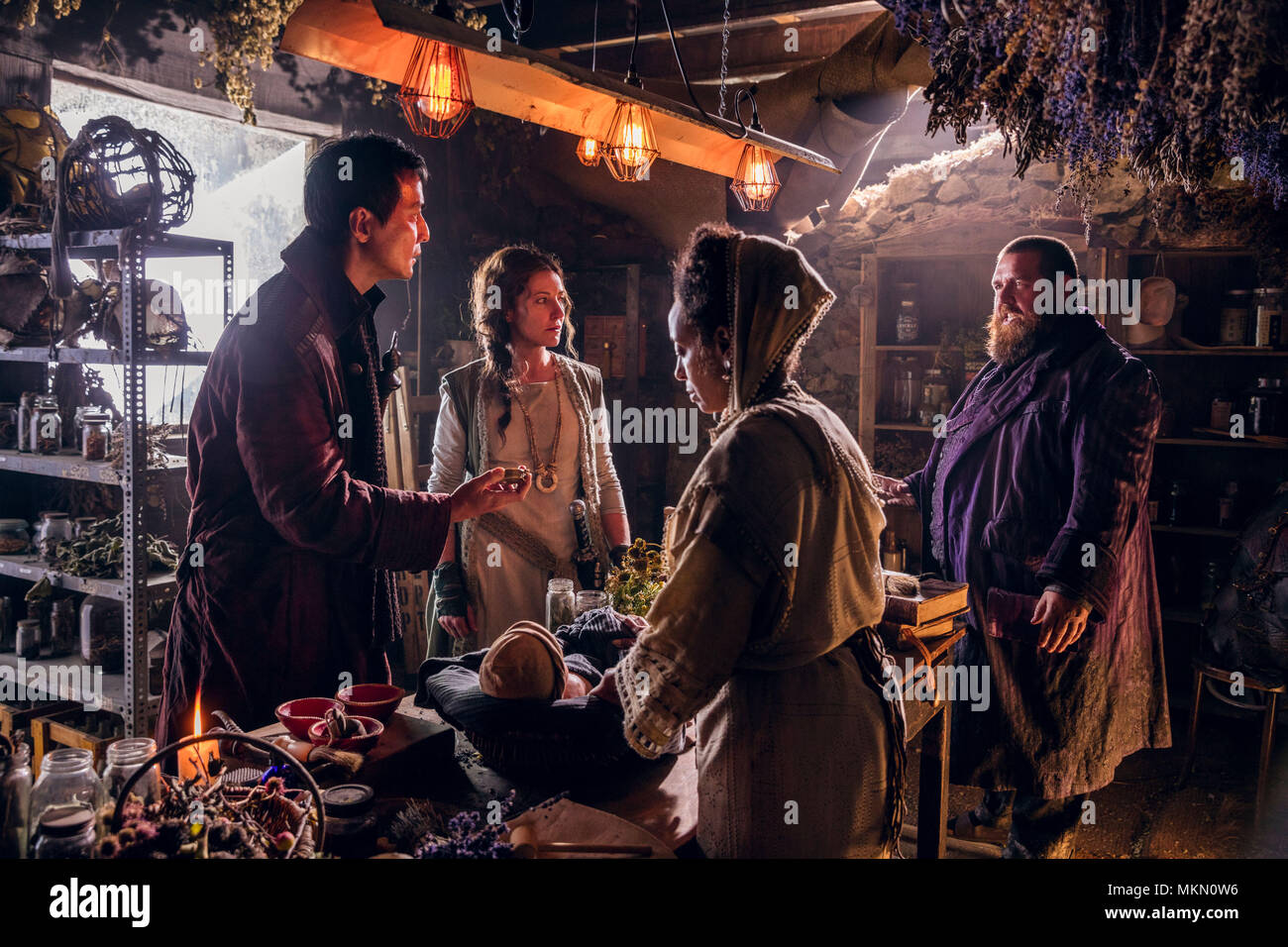 Into The Badlands L R Daniel Wu Orla Brady Nick Frost In Enter The Phoenix Season 3 Episode 1 Aired April 22 2018 Ph Aidan Monaghan C Amc Courtesy Everett Collection Stock Photo Alamy