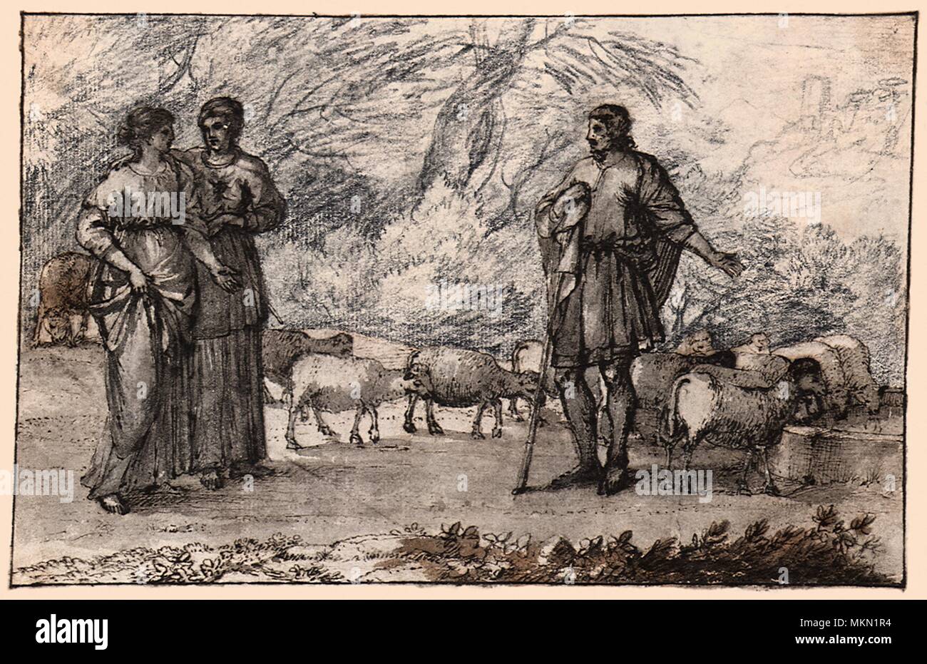 Jacob, Rachel, and Leah Stock Photo Alamy